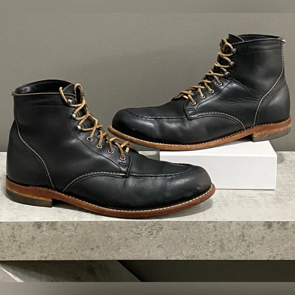 WOLVERINE Mens 1000 Mile 1940 Black Leather Boots/Oxford/Derby’s 12 D